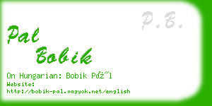 pal bobik business card